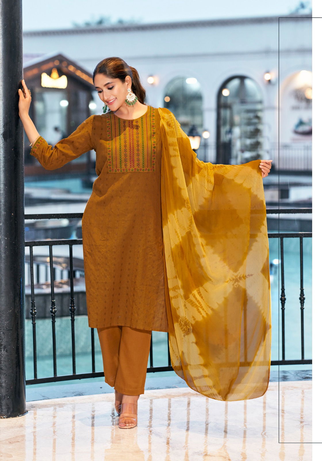 Palak Vol 1 By Mystic 9 Cotton Embroidery Kurti With Bottom Dupatta Wholesale Online
